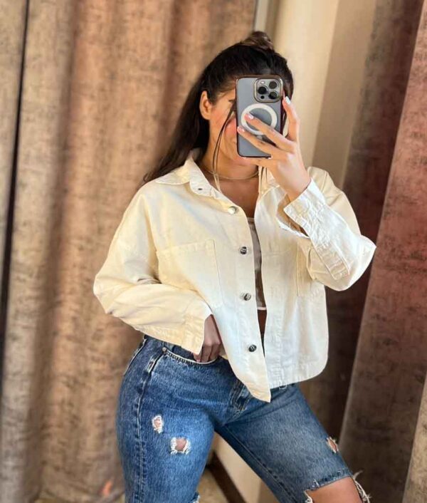 شومیز کوتاه کتان ZARA - کد 22338 - Image 2