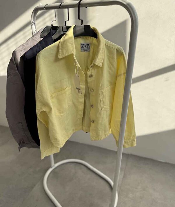 شومیز کوتاه کتان ZARA - کد 22338 - Image 1