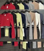 ست کراپ استین دار و لگ - کد 31678 - Image 2